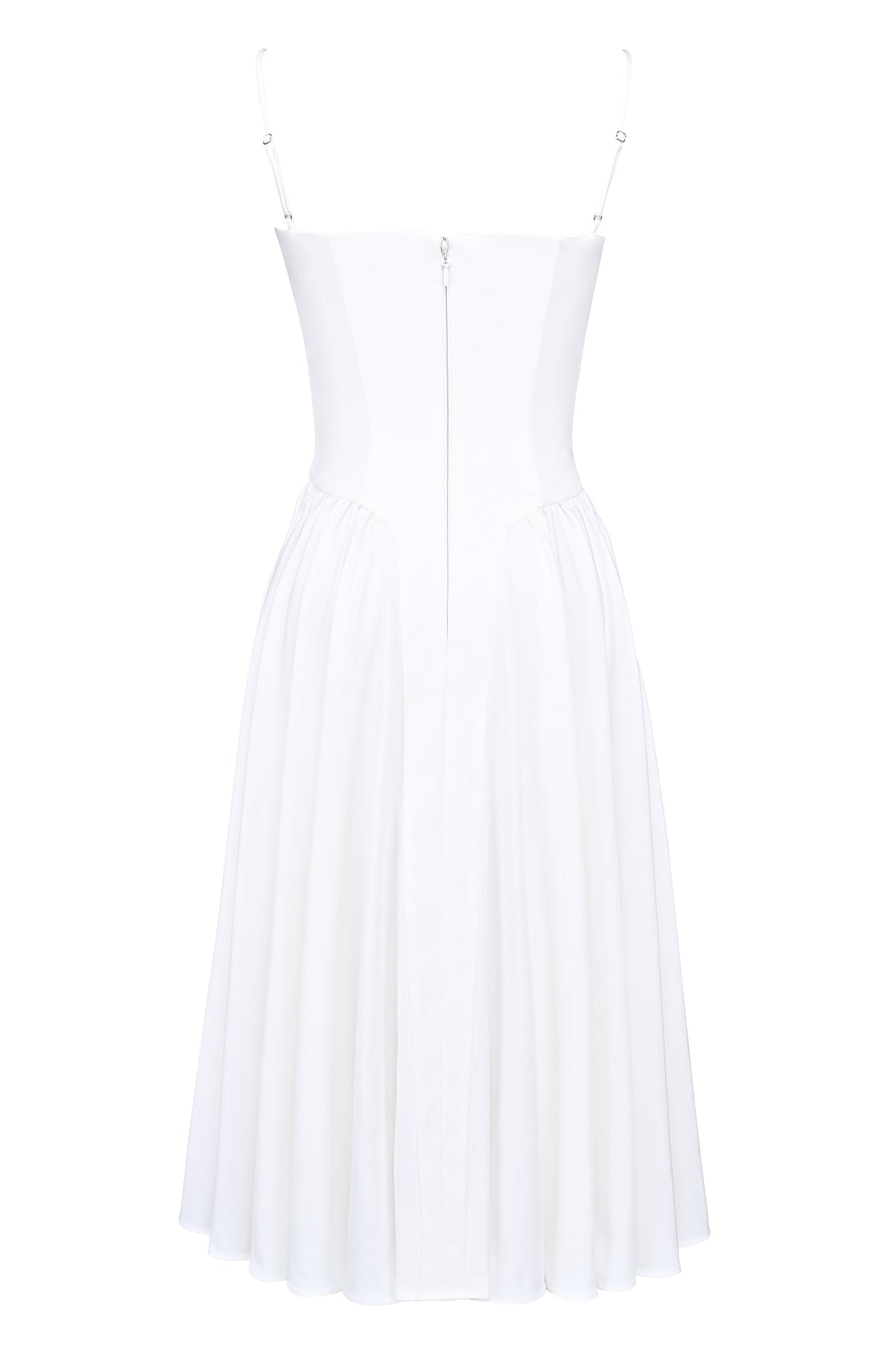 white corset midi dress