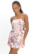 Entered The Chat Strapless Mini Dress Multi