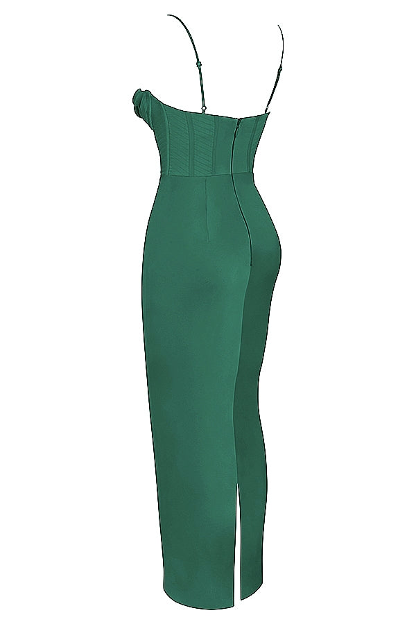 forest corset maxi dress