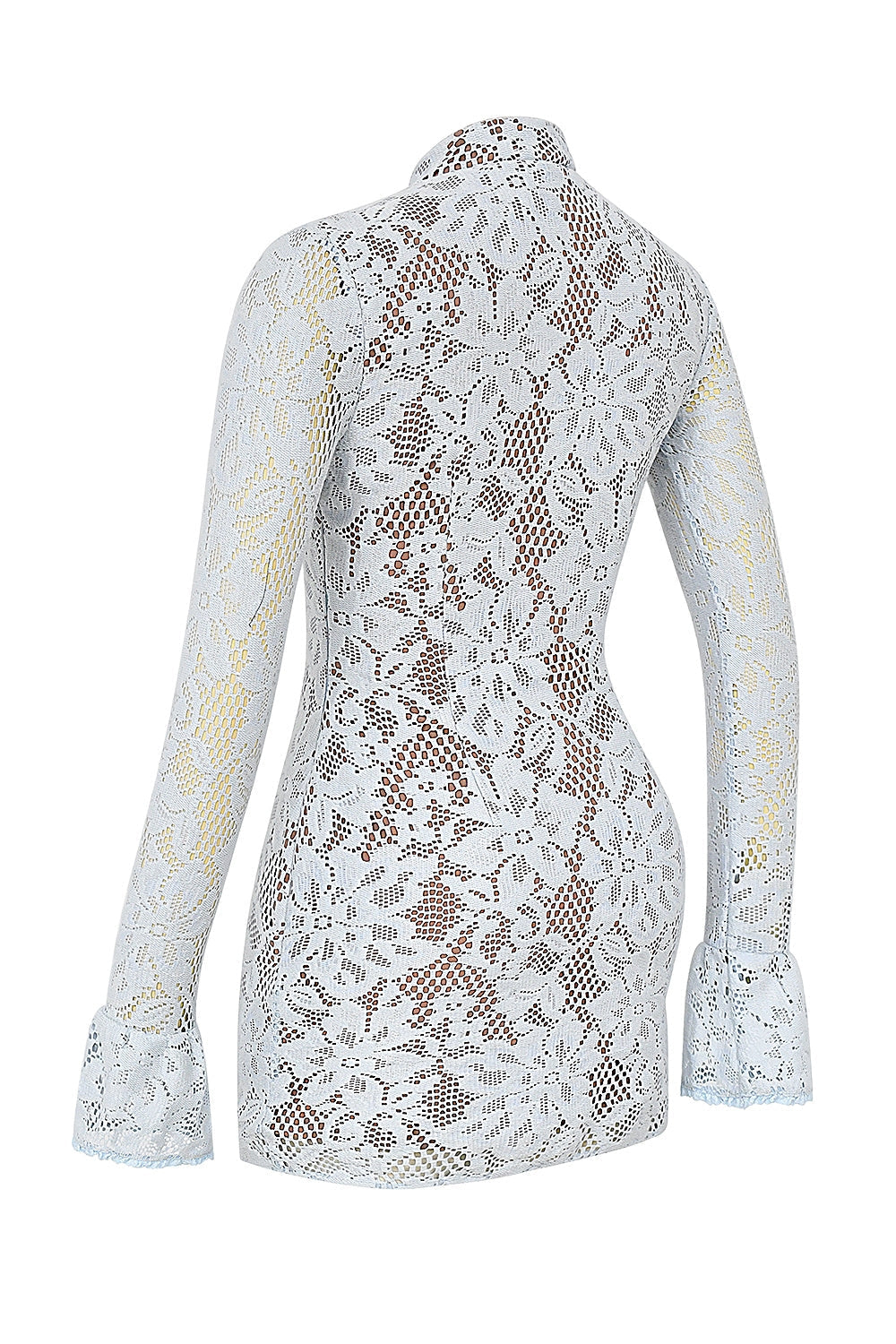bluebell keyhole lace mini dress