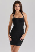black bandage mini dress