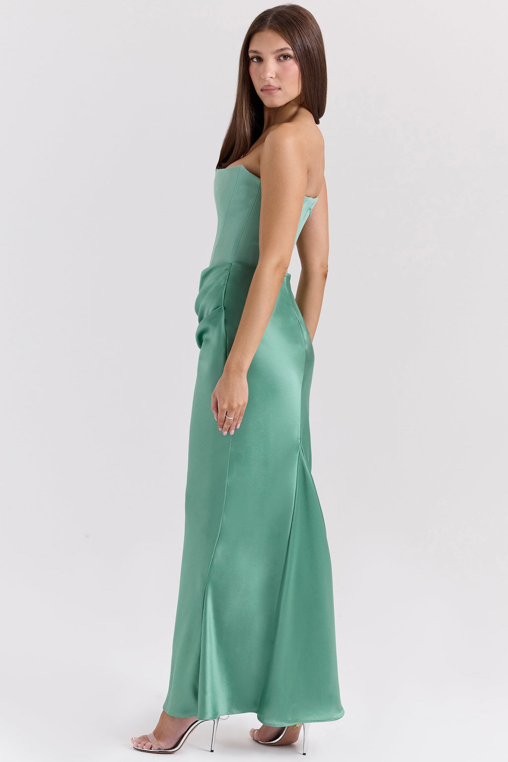 jade strapless corset maxi dress