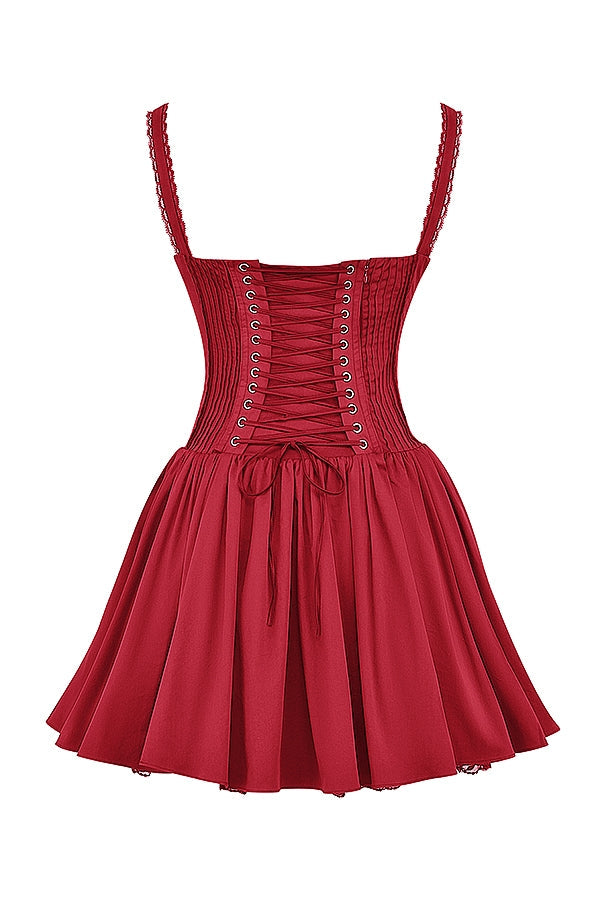 cherry corset mini dress