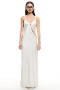 LIONESS About A Girl Maxi Dress Porcelain Polka