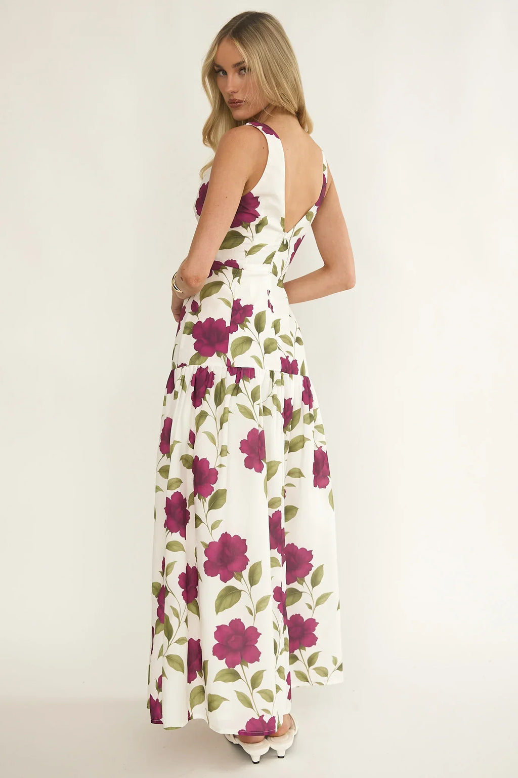 Begonia Drop Waist Maxi Dress Allegra Floral