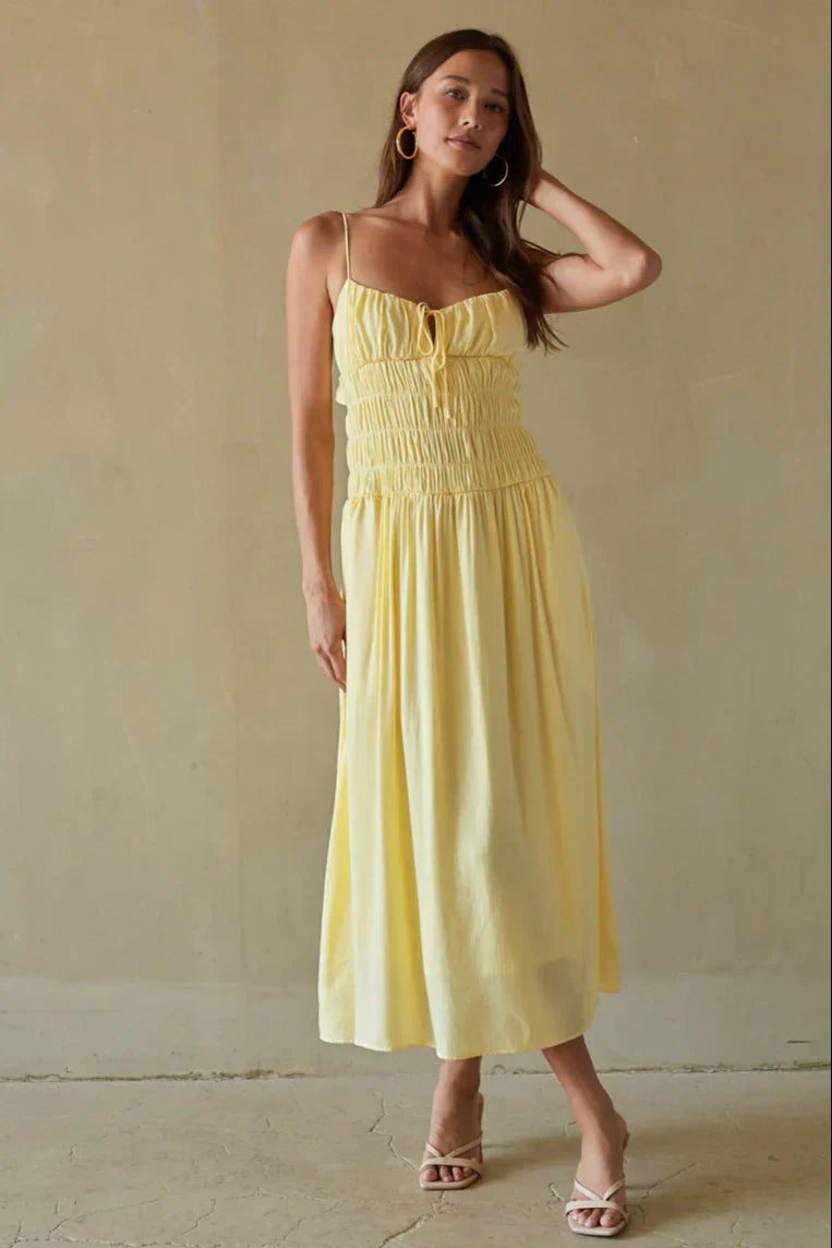 Roxana Smocked Midi Dress