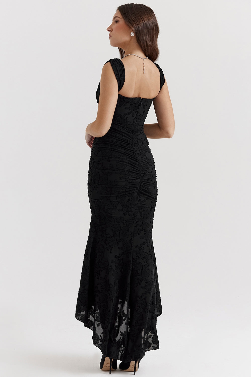 black floral maxi dress