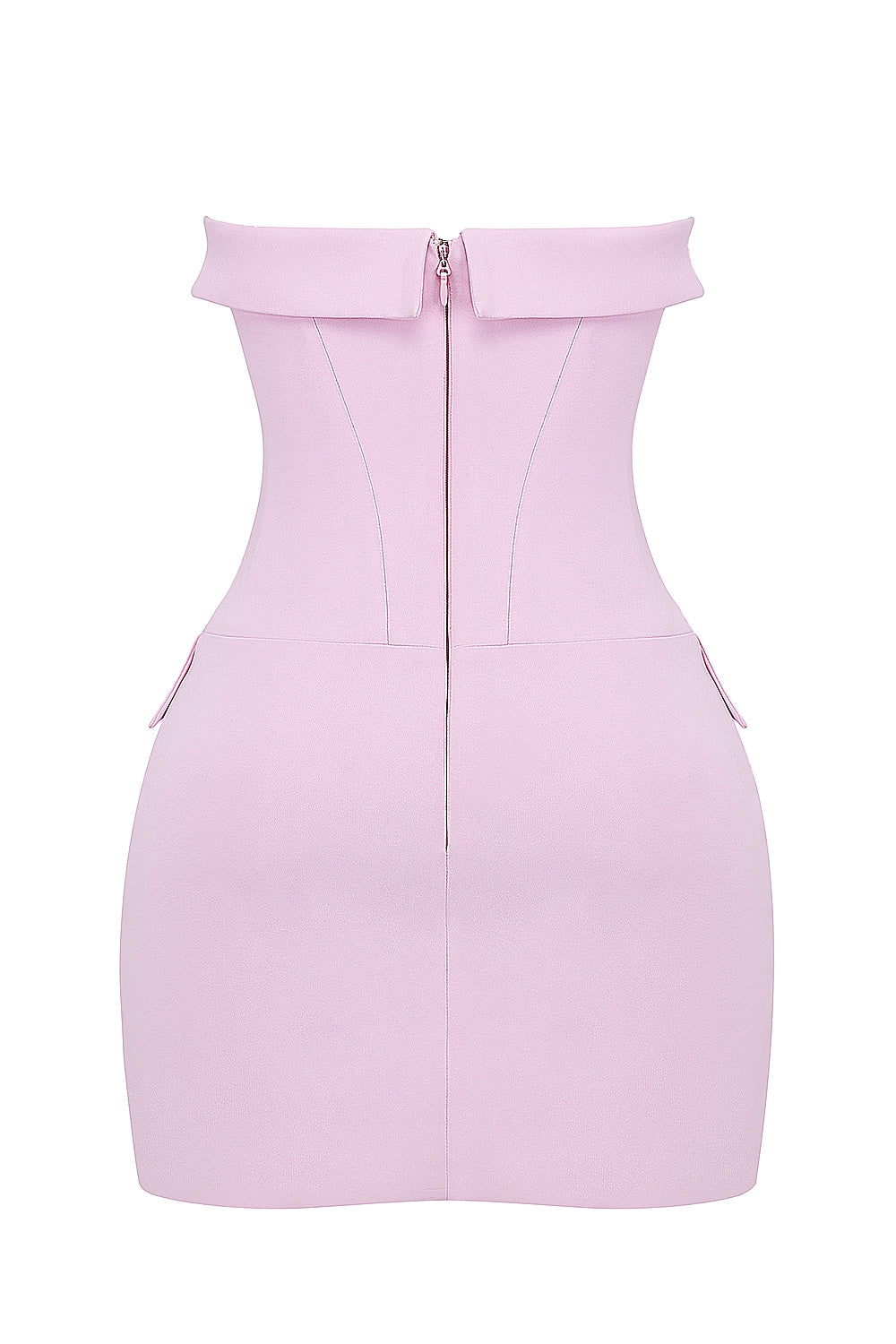 cotton candy strapless mini dress
