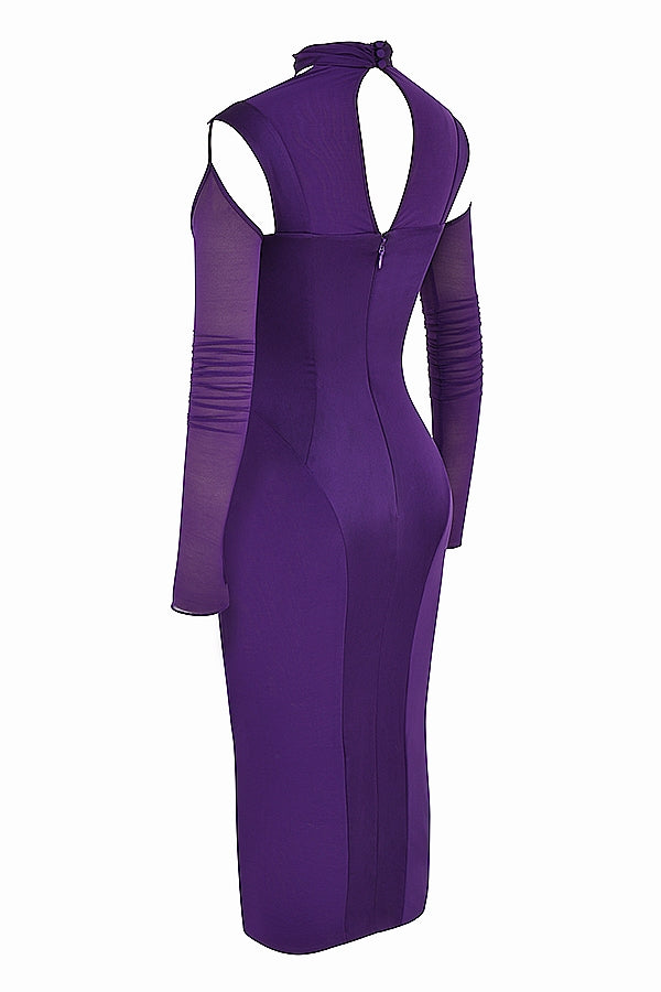 grape corset midi dress