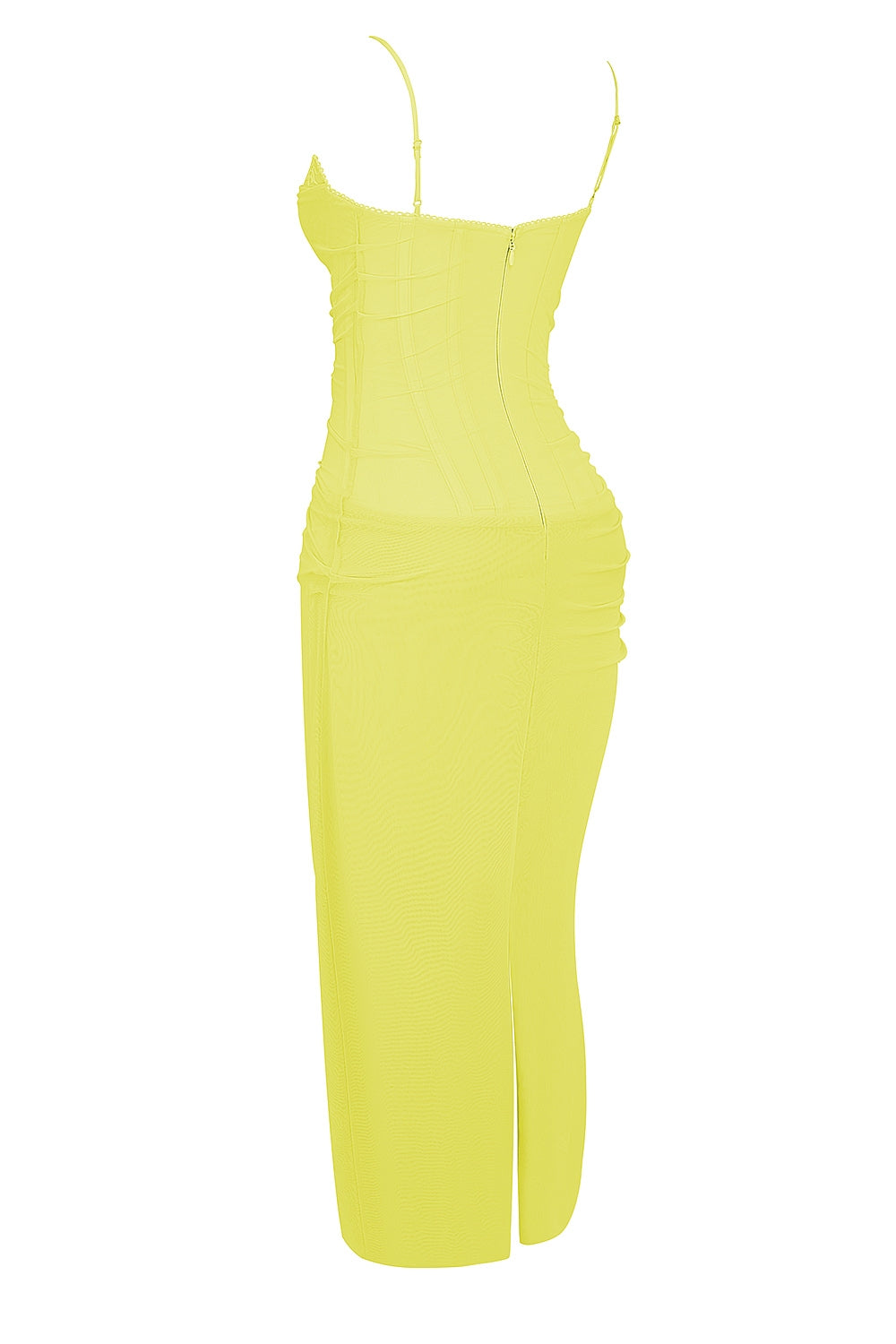 acid lime corset maxi dress