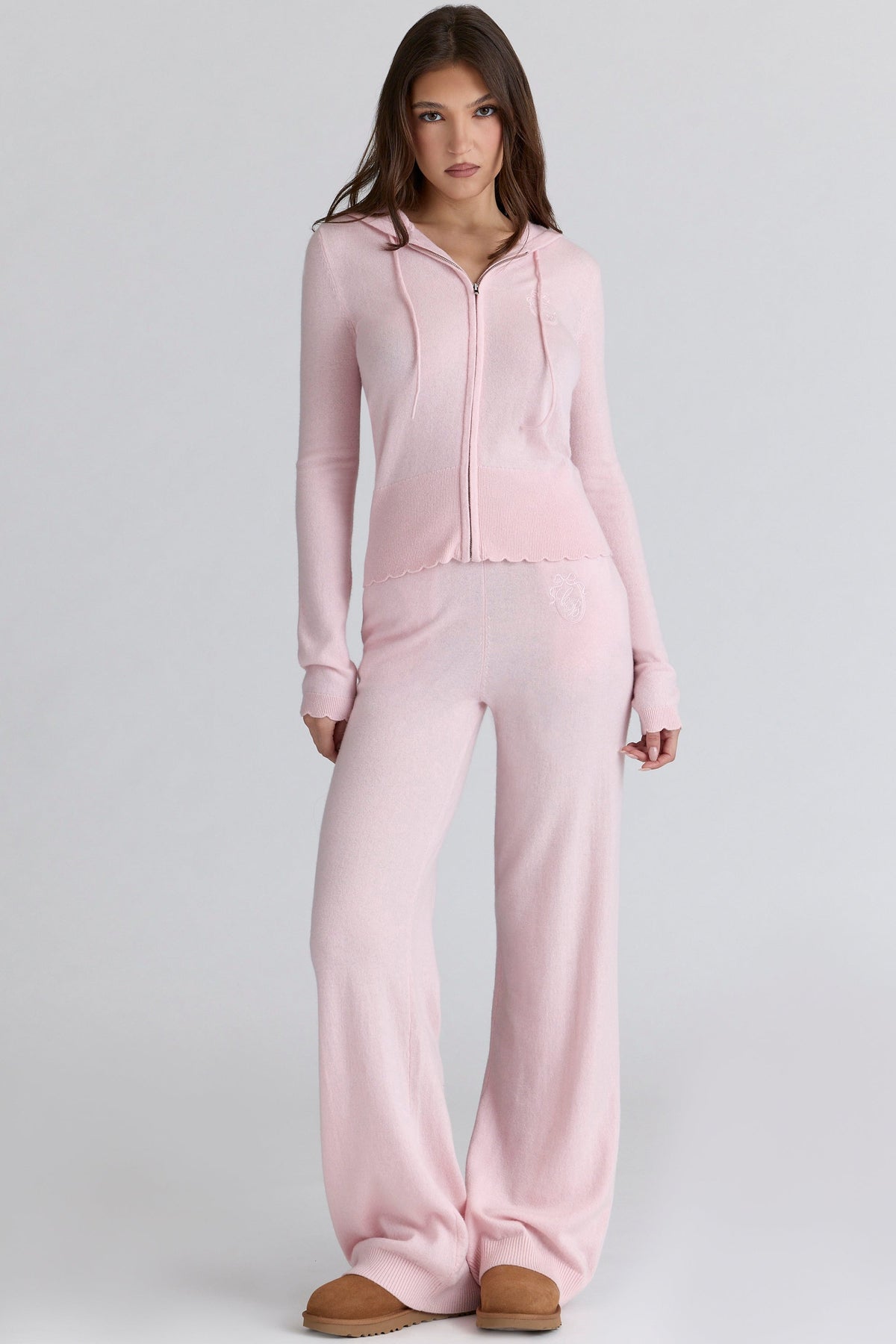 pink cashmere travel set