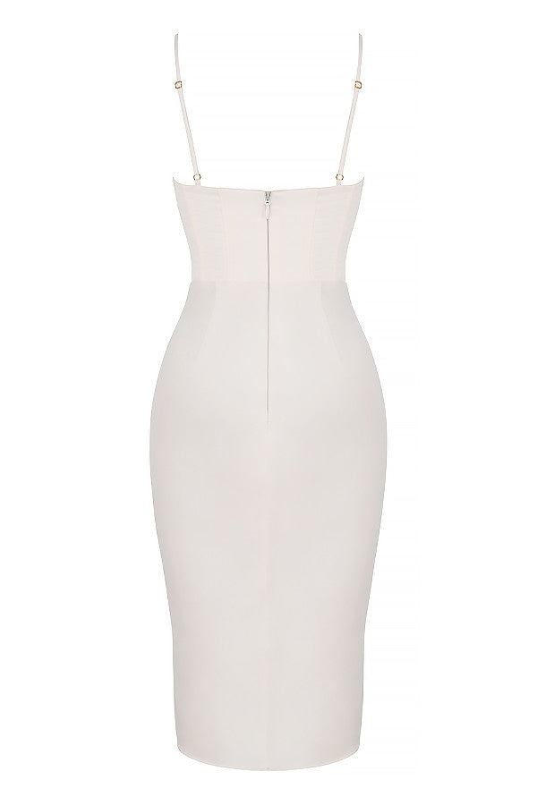 ivory corset slip dress