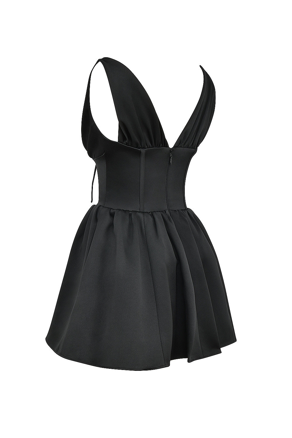 black satin mini dress - sale