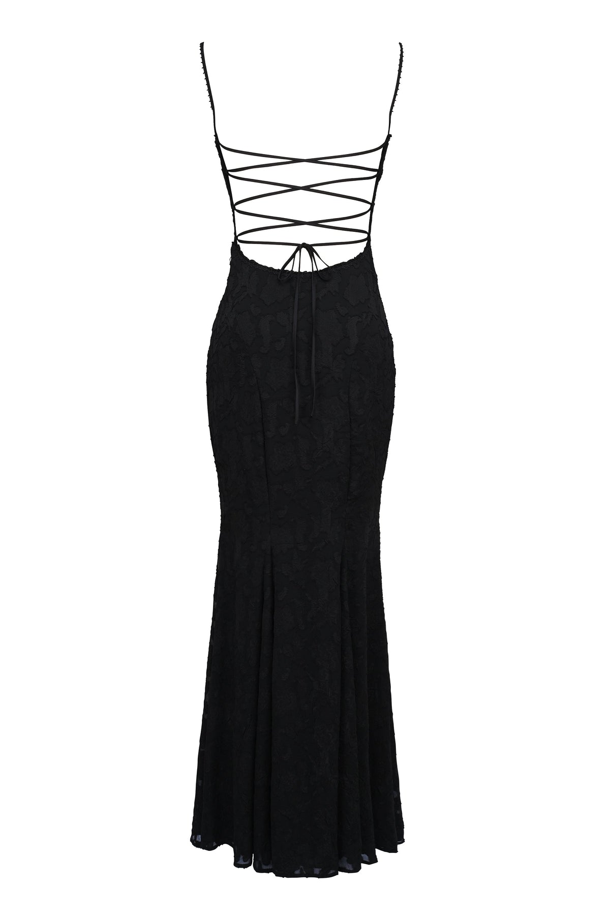 black lace maxi dress