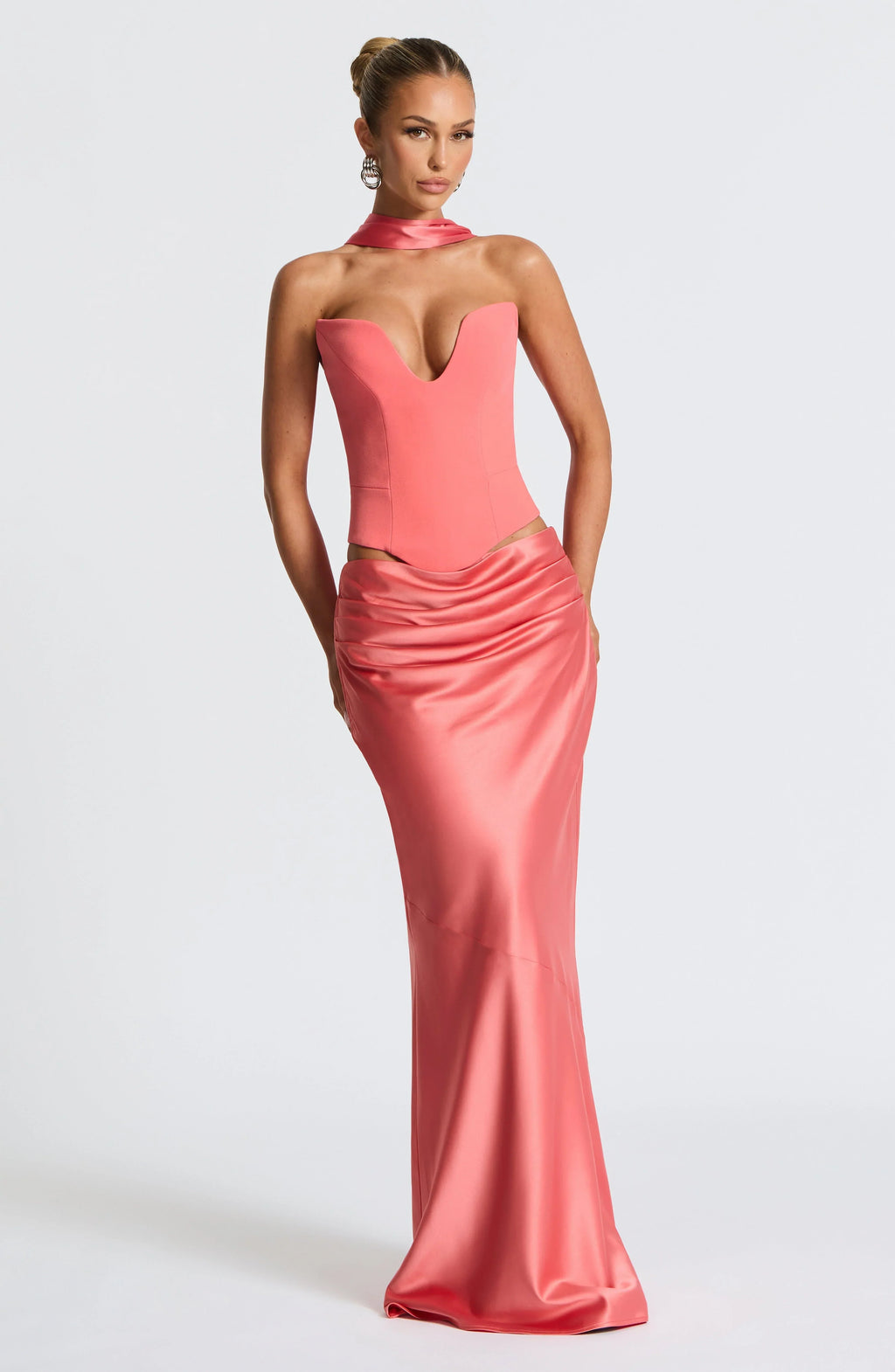 Bernadette Maxi Skirt - Coral Pink