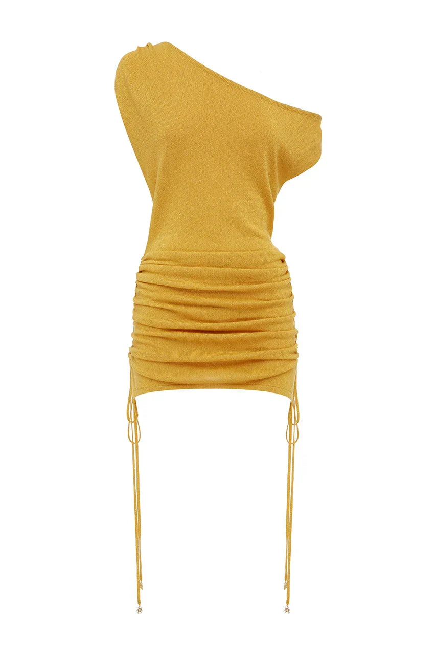 KELSA ONE SHOULDER MINI DRESS - MANGO
