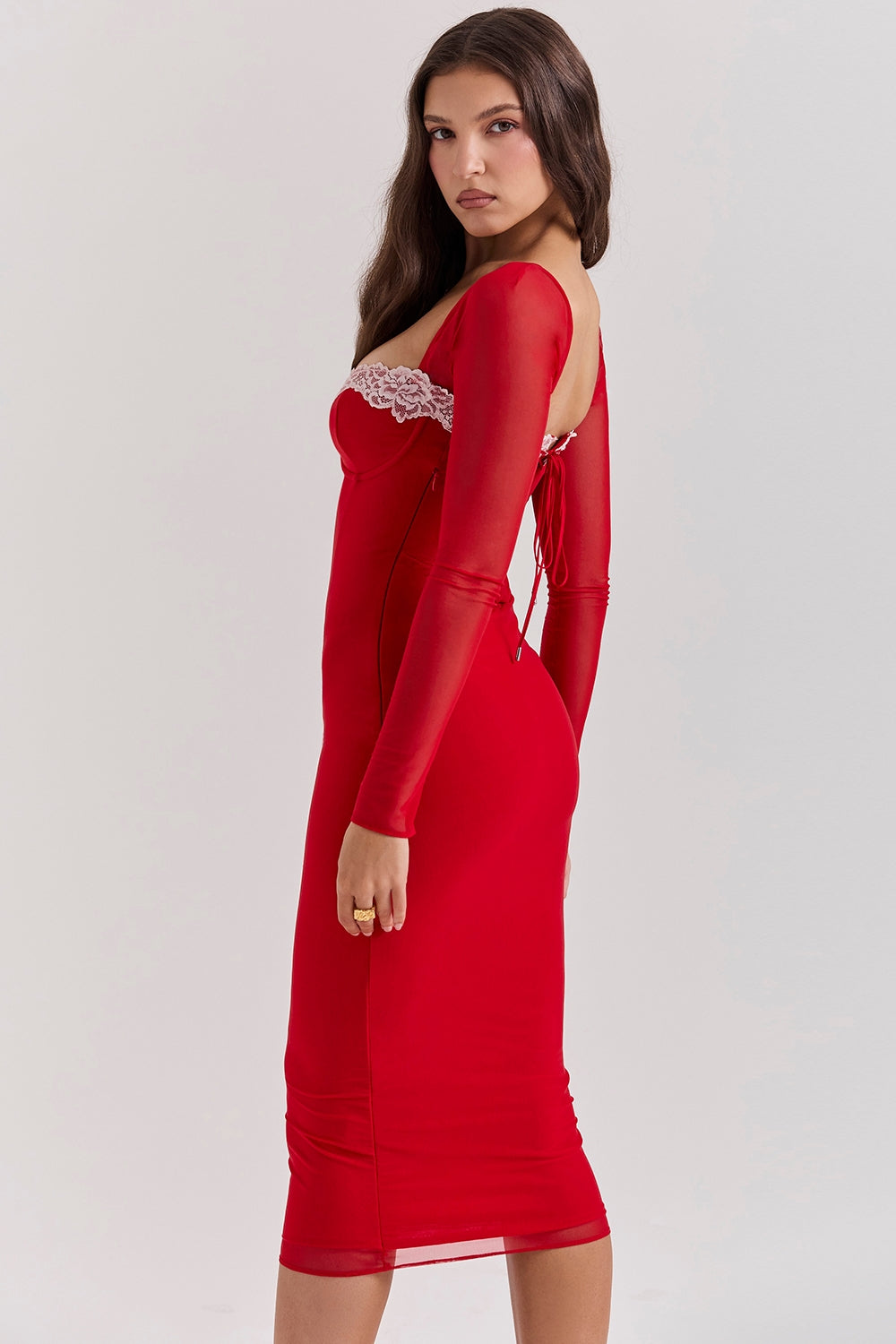 scarlet corset dress
