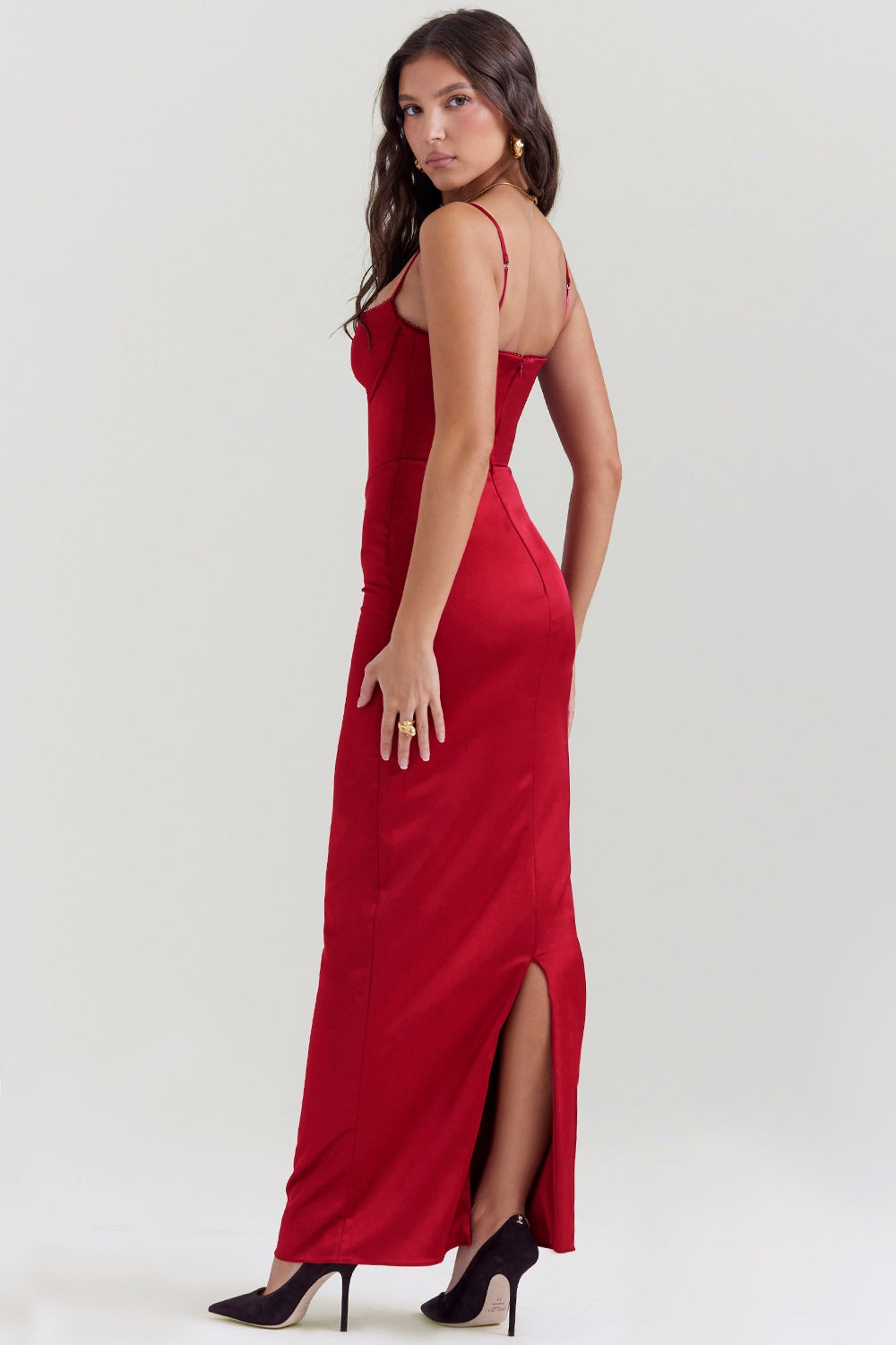 ruby corset maxi dress