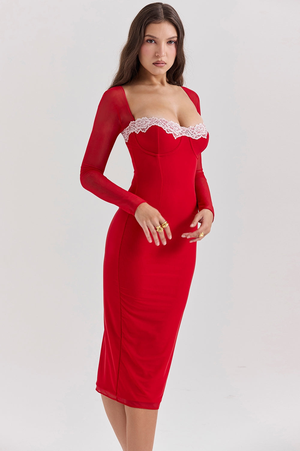 scarlet corset dress
