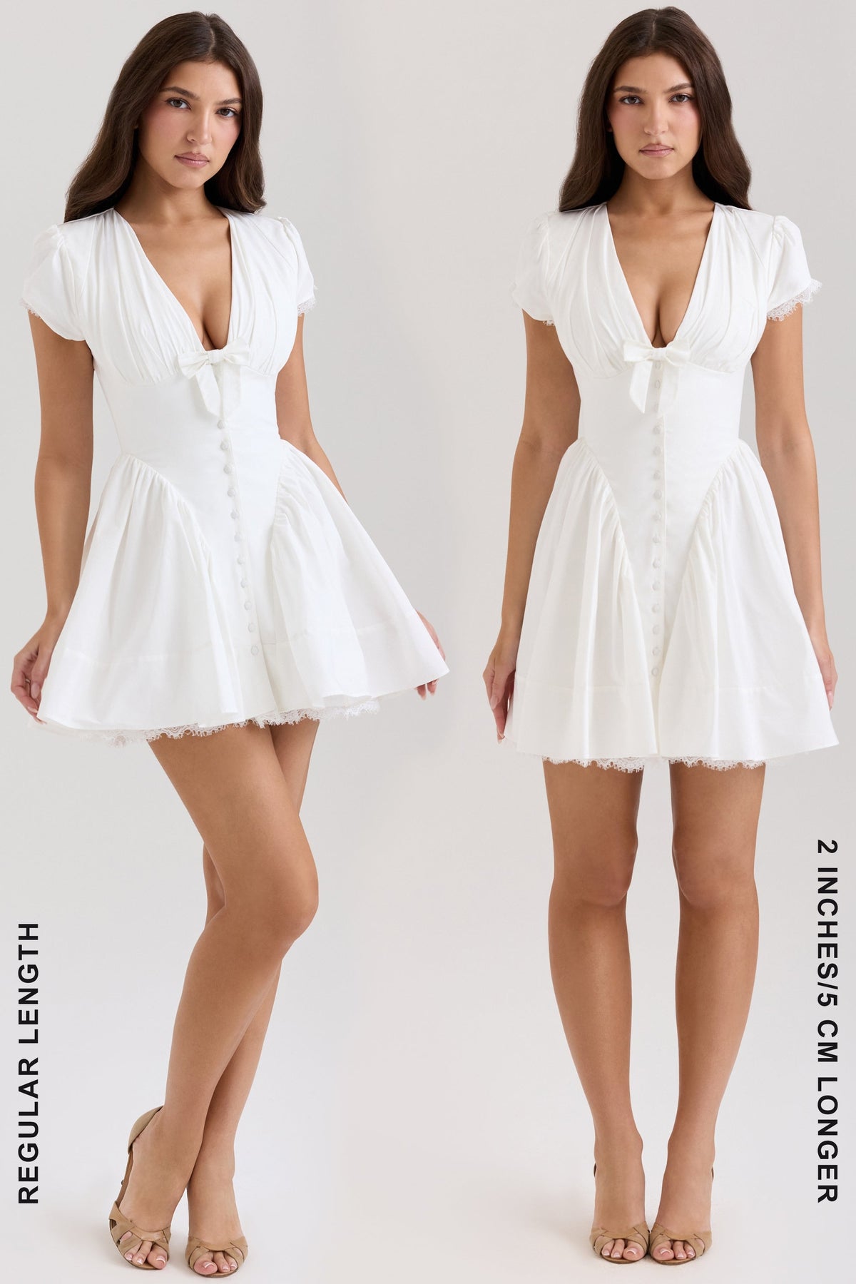 white stretch cotton mini dress