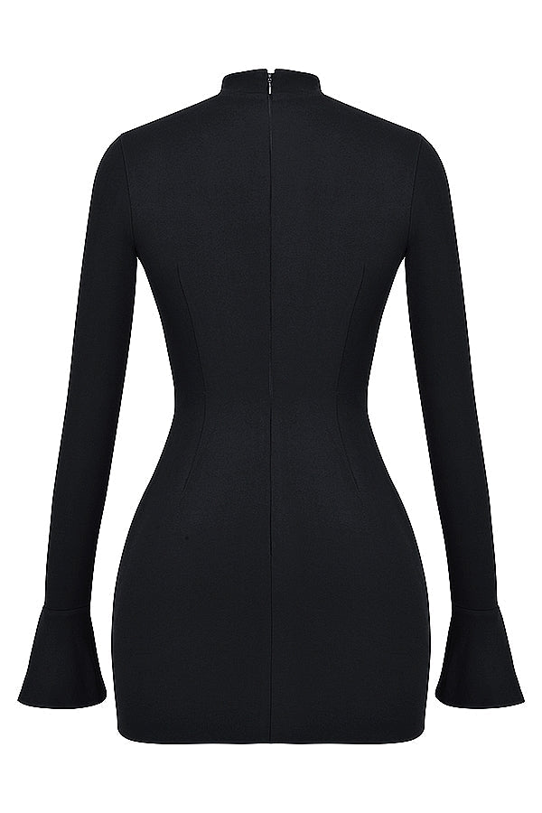 black mini dress