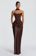 Maggie Maxi Dress - Plum Brown