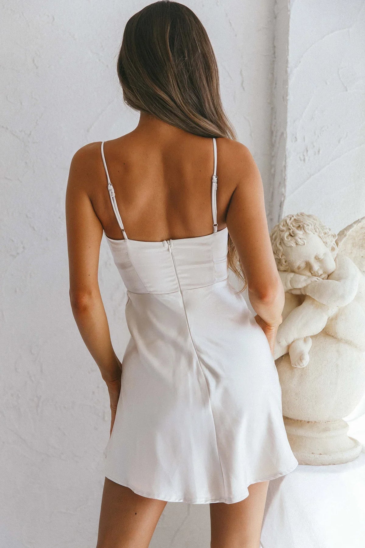 Cozumel Twist Bust Mini Dress Champagne