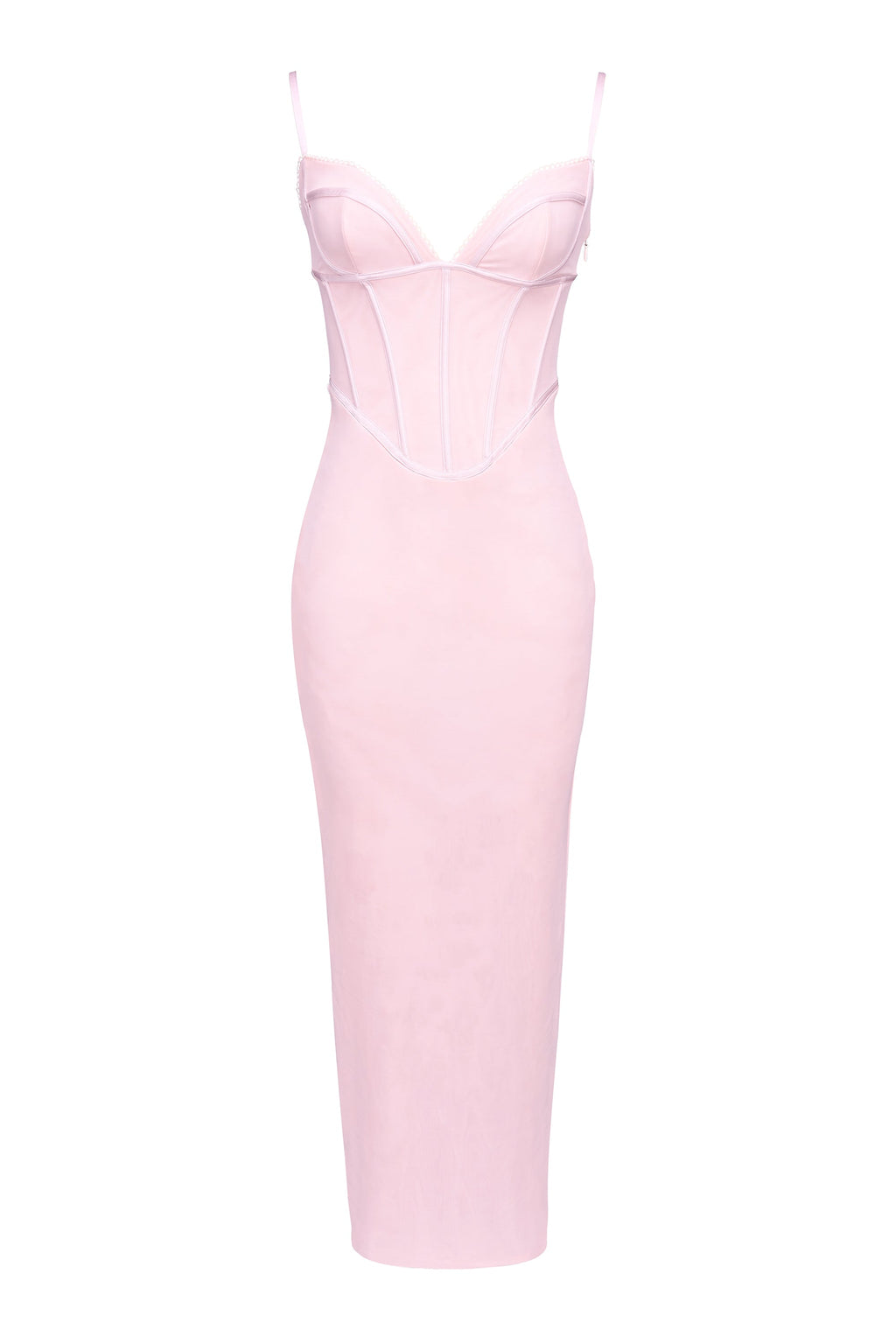 pink mesh bodycon maxi dress
