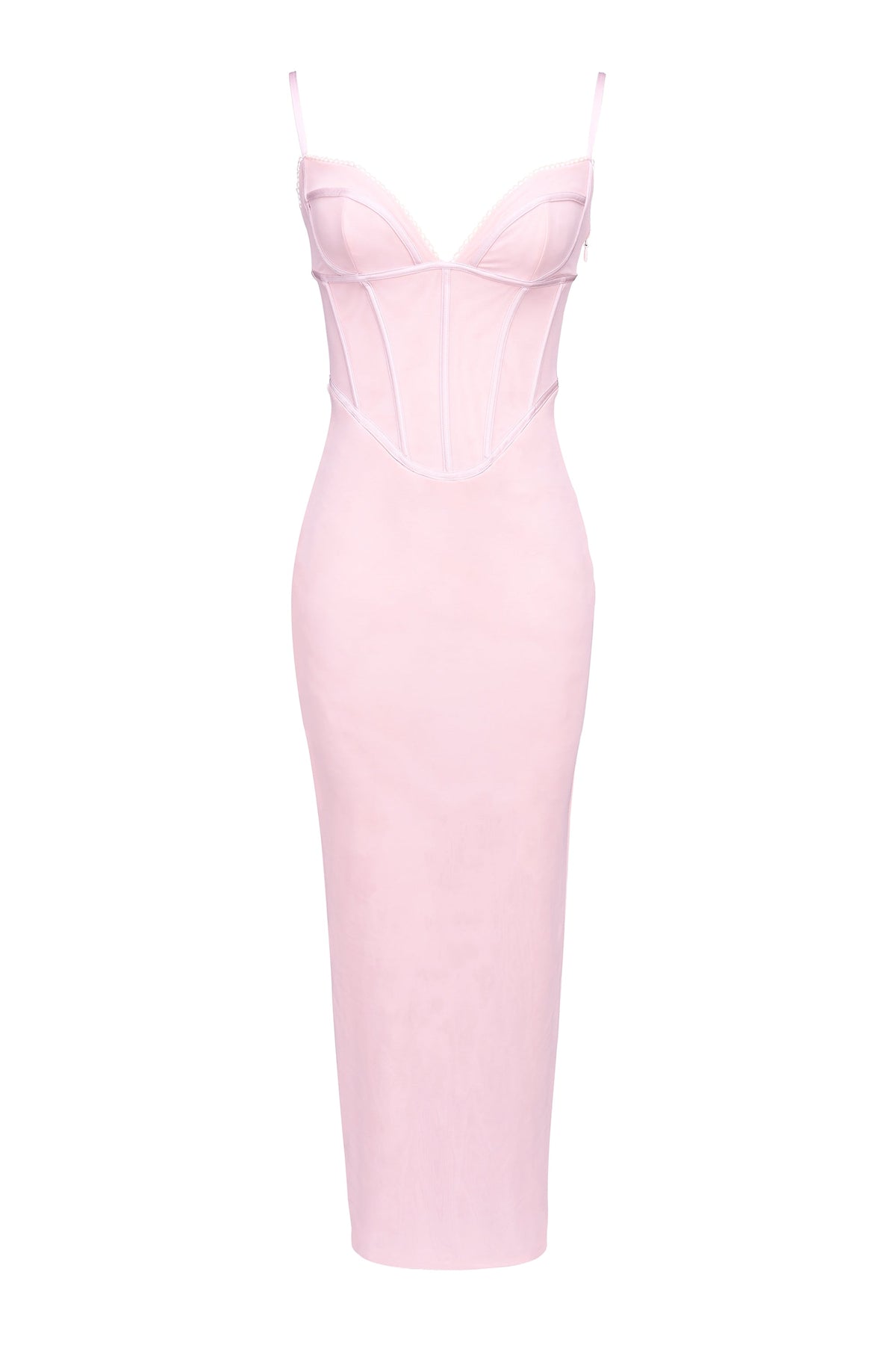 pink mesh bodycon maxi dress