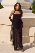 LILLIE CORSET MAXI DRESS - BLACK