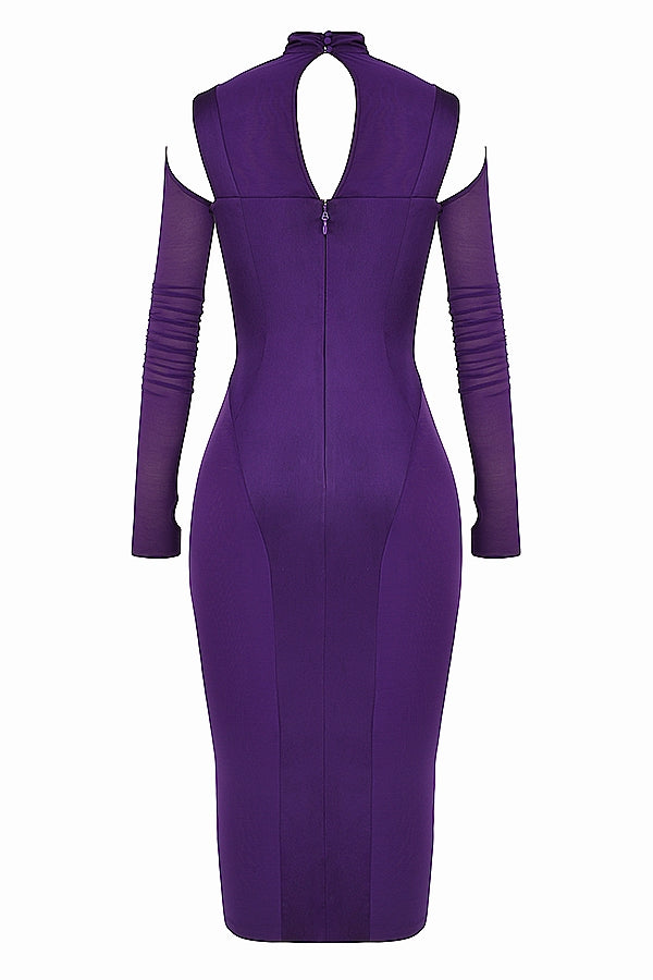 grape corset midi dress