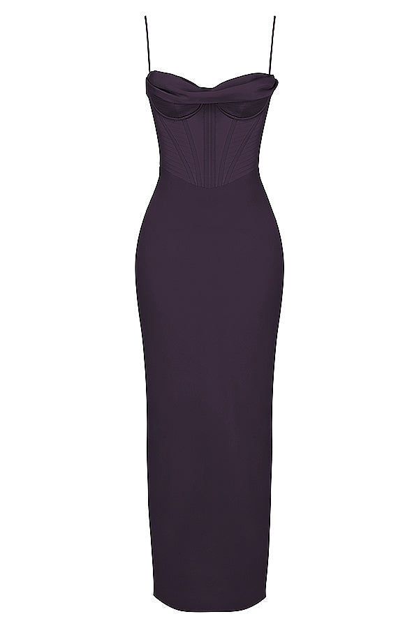 night shade corset maxi dress