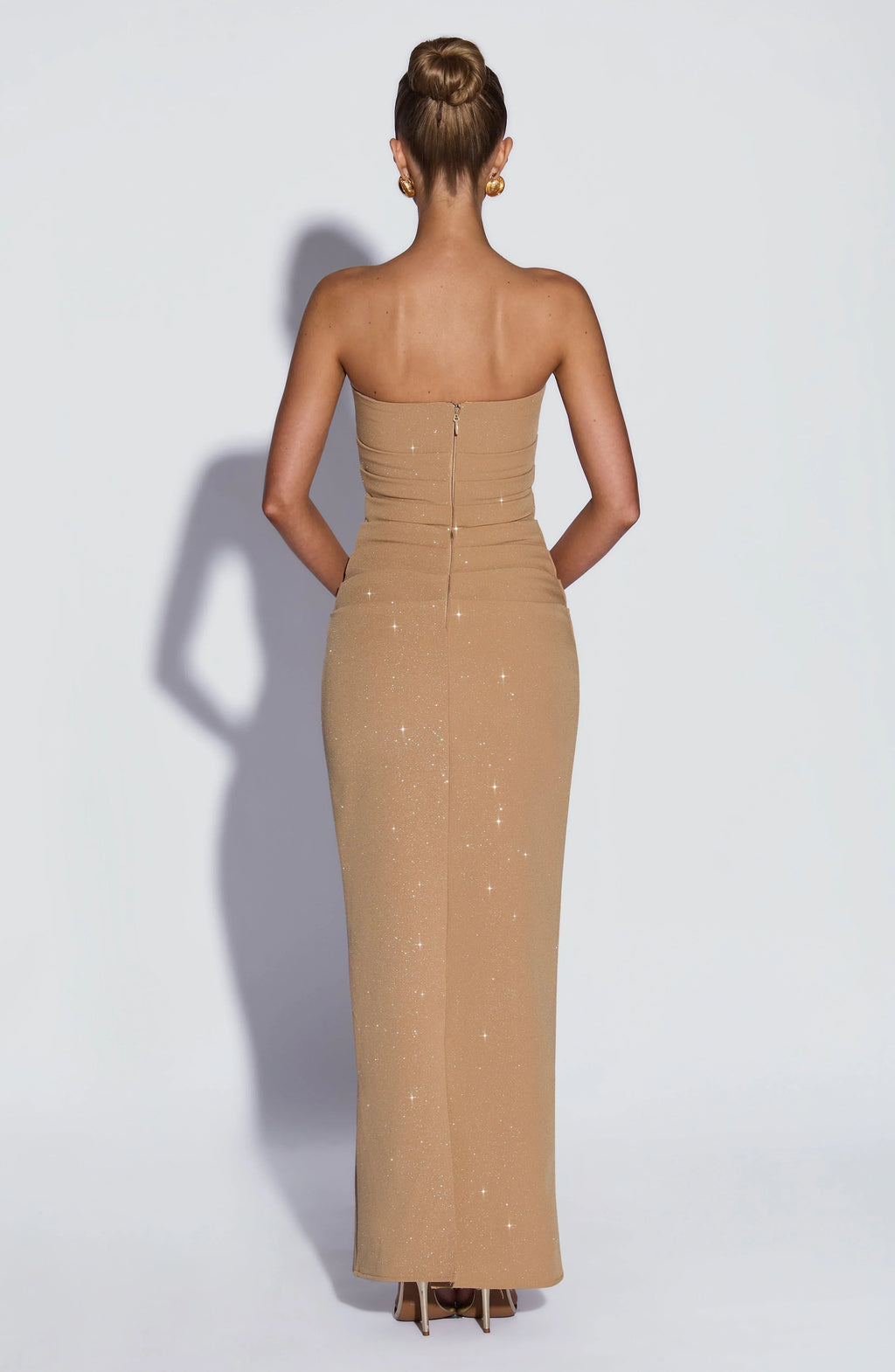 Pandra Maxi Dress - Gold Sparkle