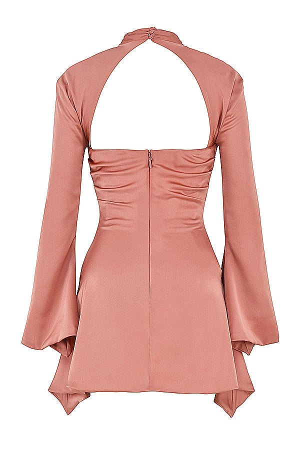 rose draped corset dress