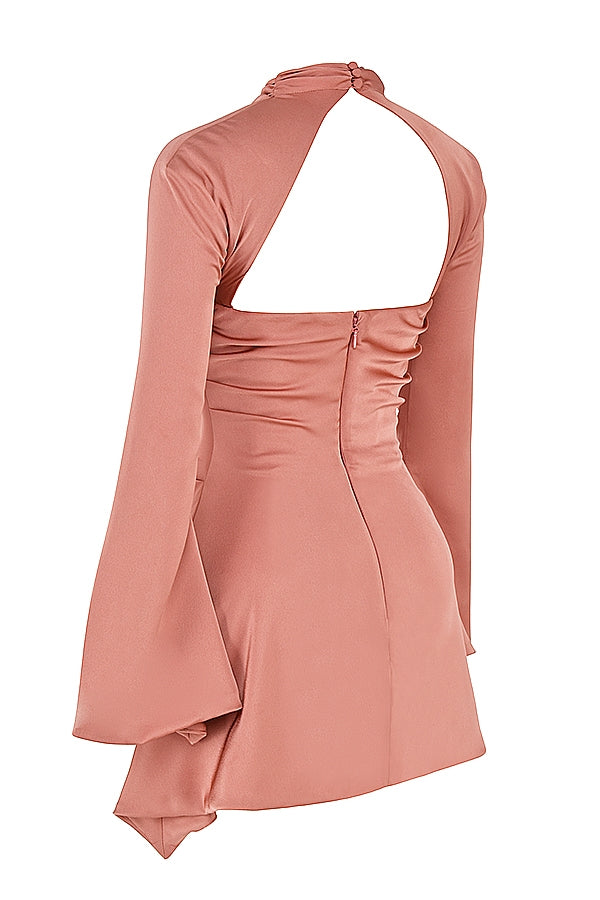rose draped corset dress