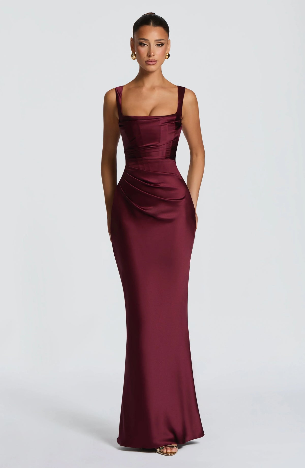 Calanthe Maxi Dress - Cherry Lacquer