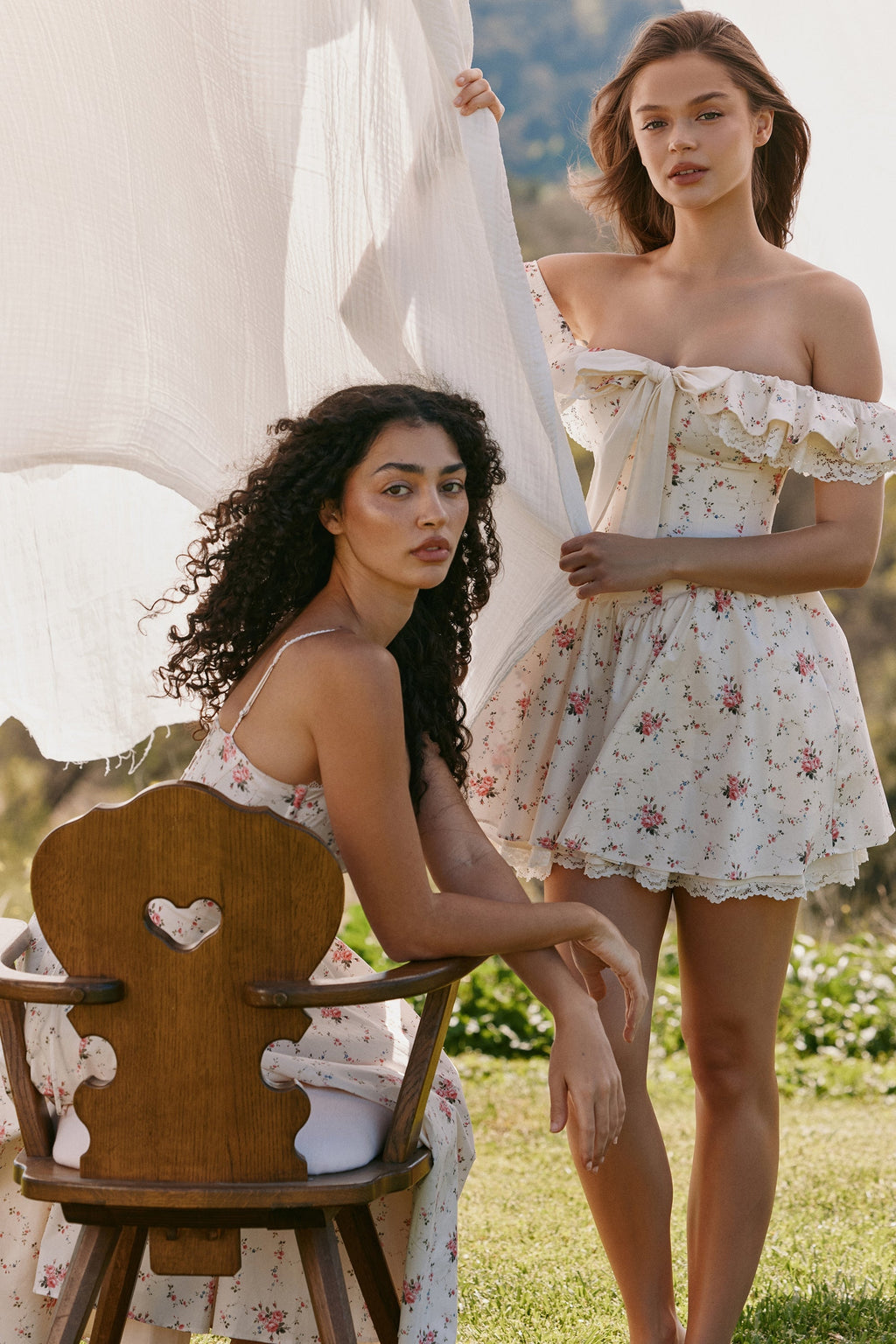 stretch cotton floral print off shoulder corset mini dress