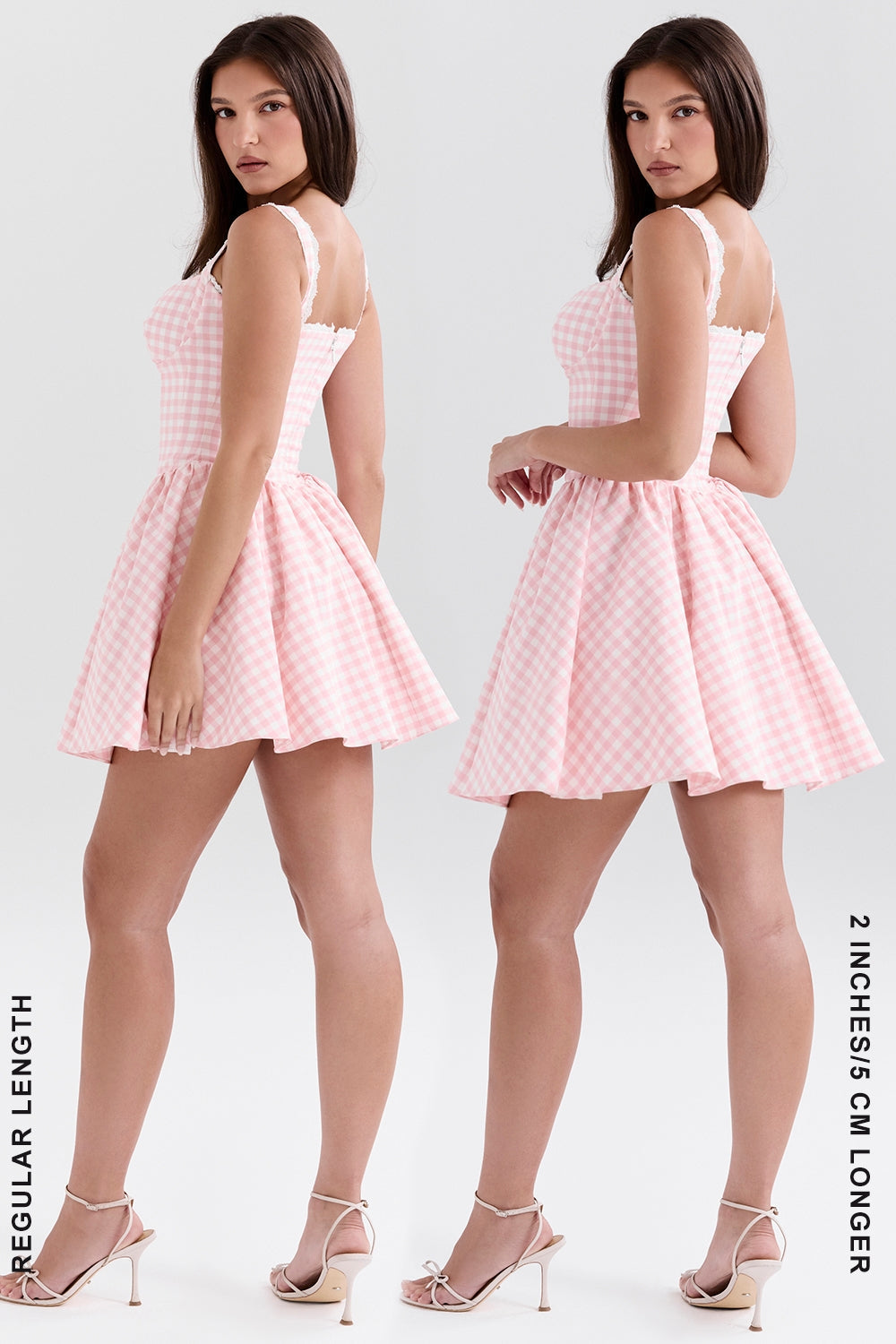 strawberry shortcake gingham corset mini dress
