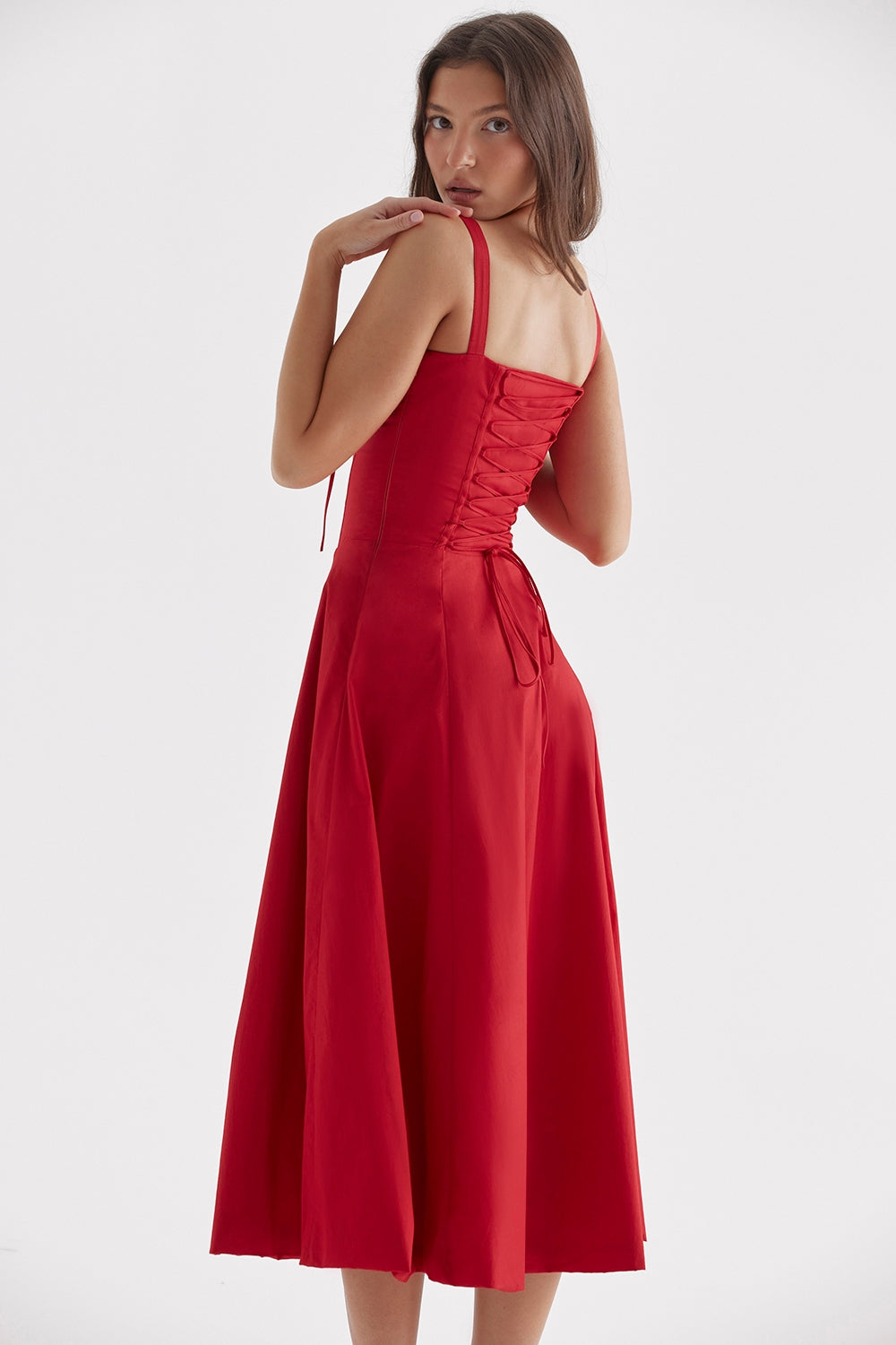 red rose bustier sundress