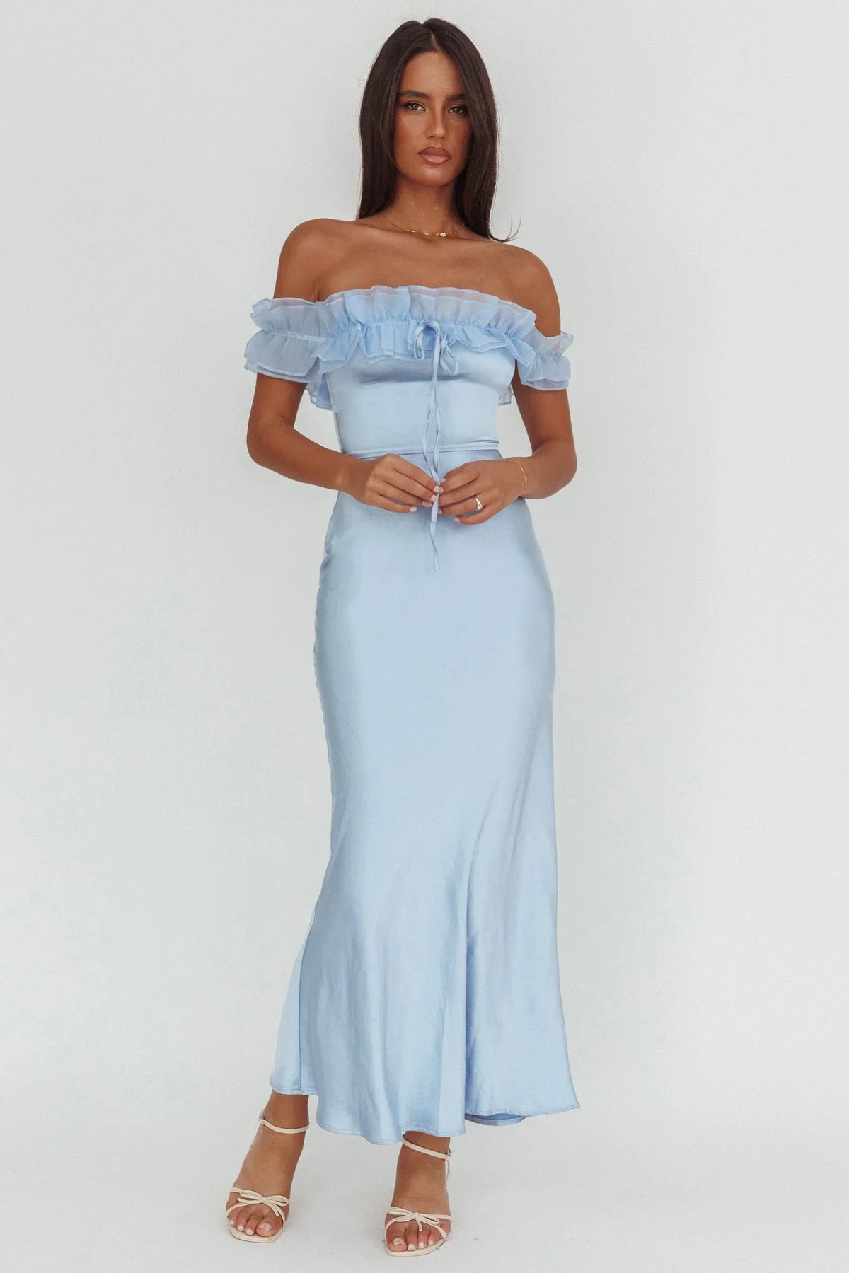 Summerfield Off-Shoulder Maxi Dress Blue