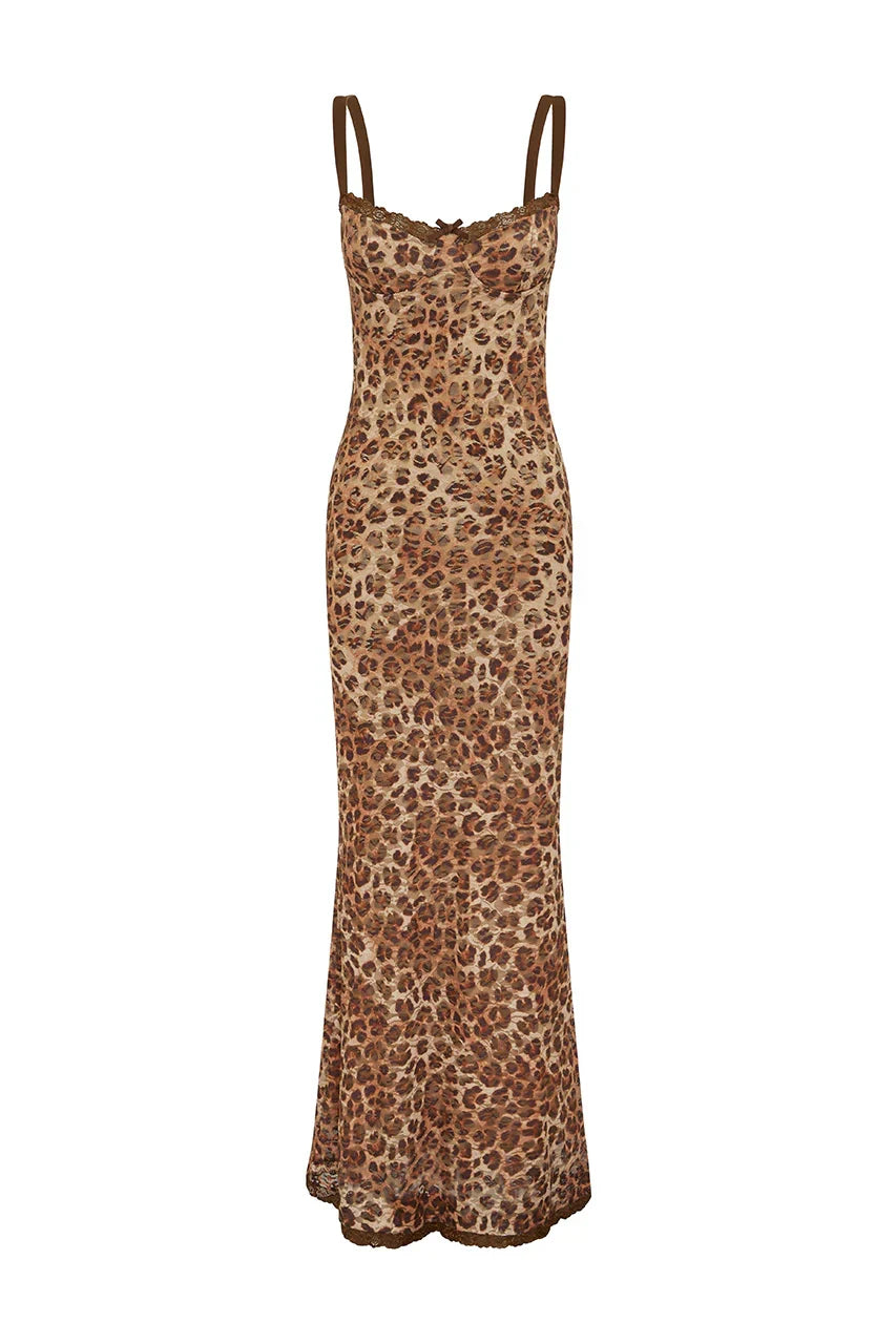 ECHO MAXI DRESS - LEOPARD PRINT
