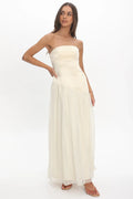 Karielle Asymmetric Drop Waist Maxi Dress Butter