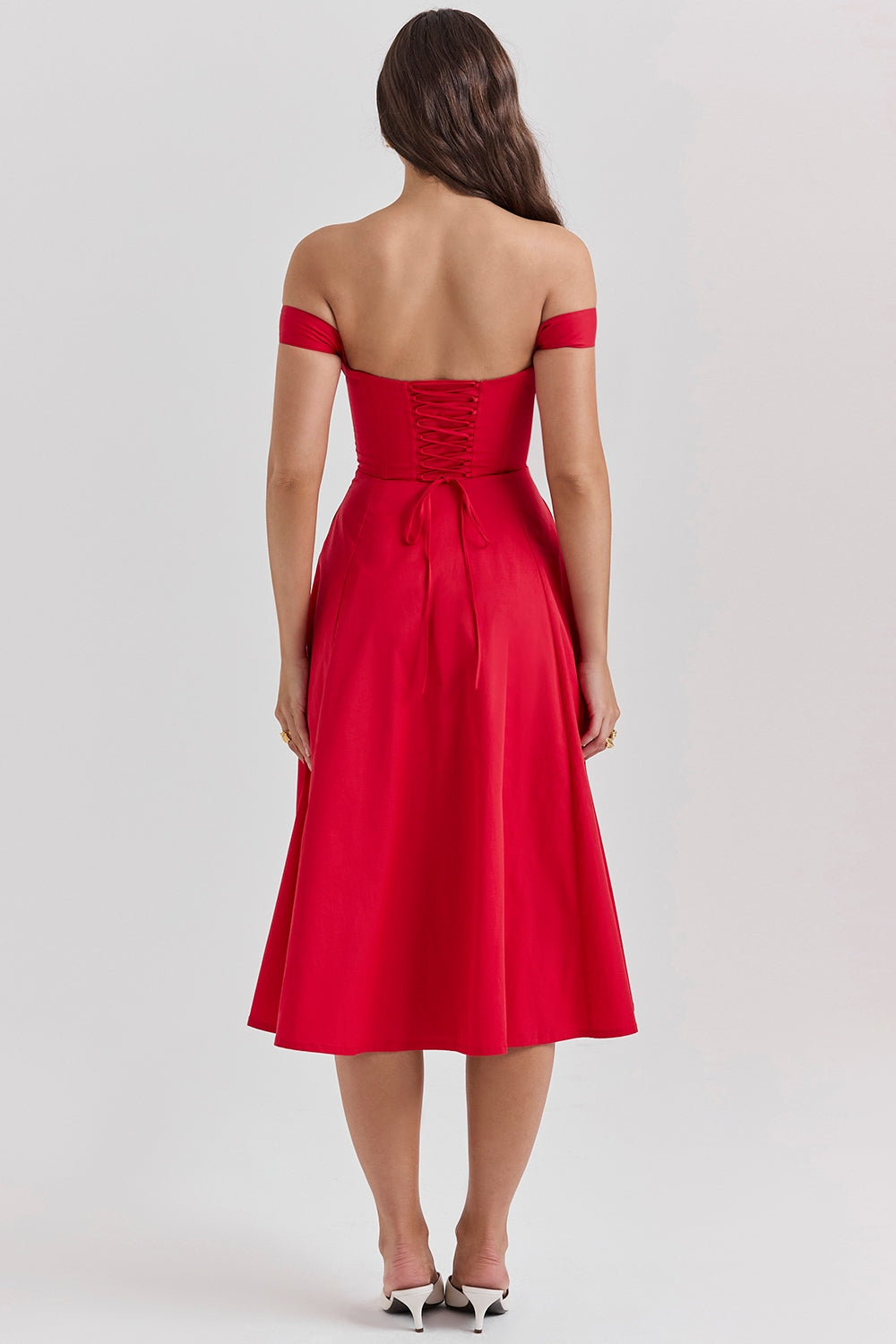 scarlet midi sundress