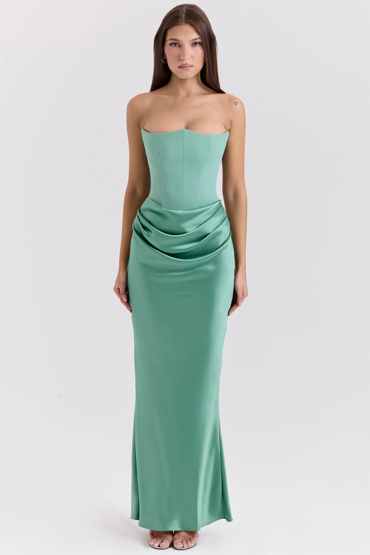 jade strapless corset maxi dress