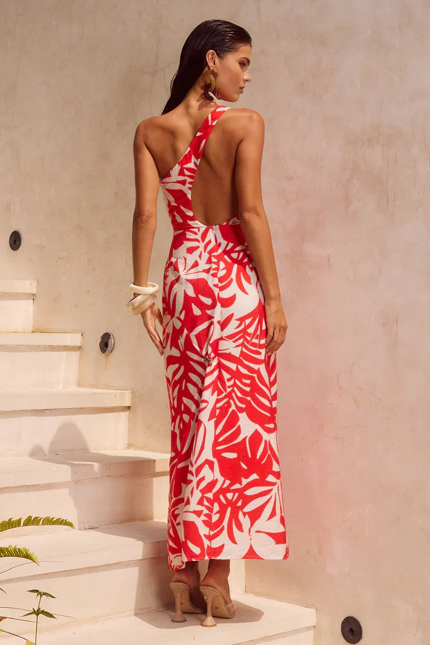 MATELO MIDI DRESS - MATELO RED