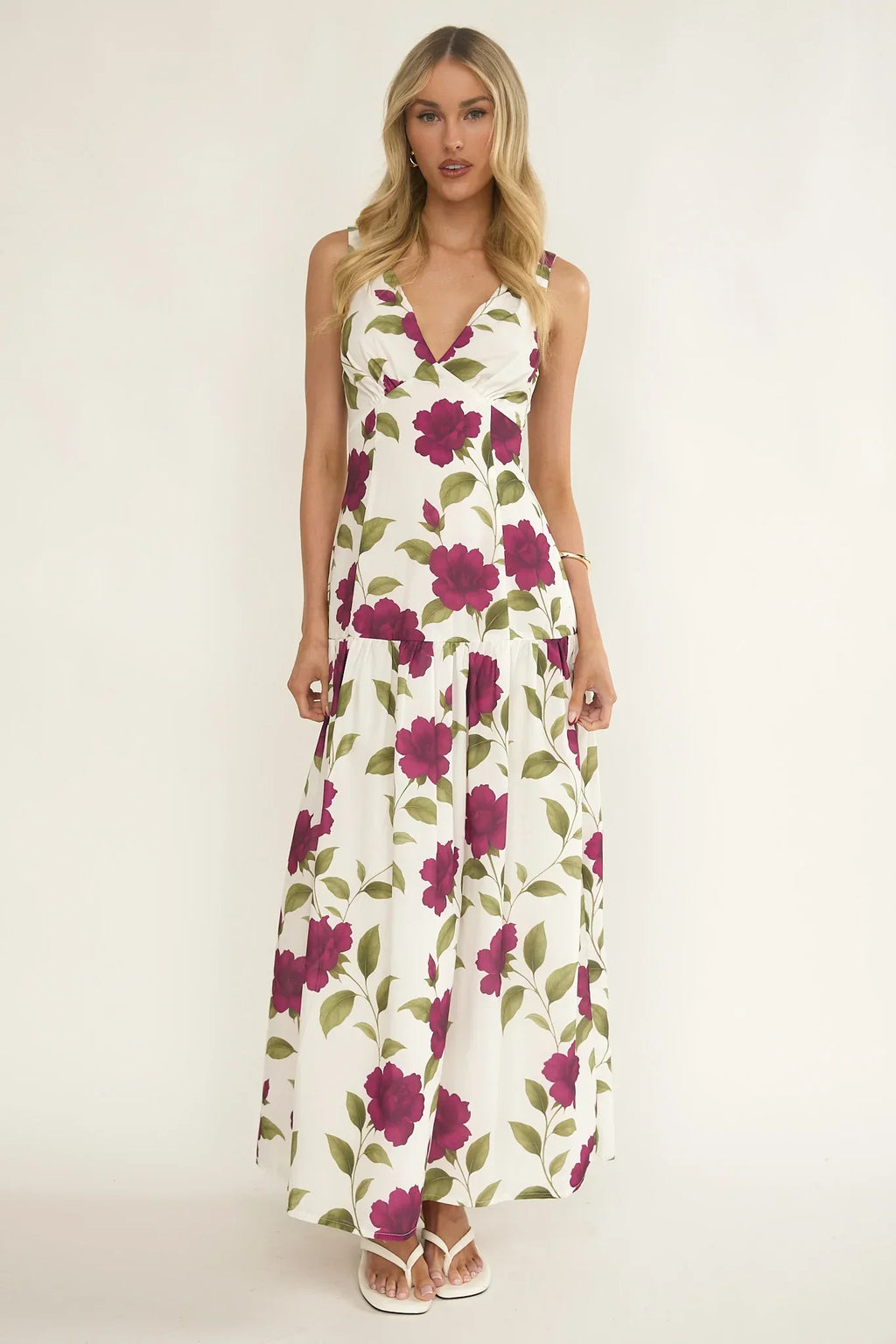 Begonia Drop Waist Maxi Dress Allegra Floral