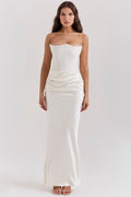 ivory strapless corset dress