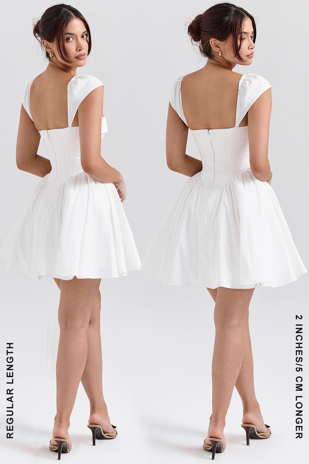 white cotton corset mini dress