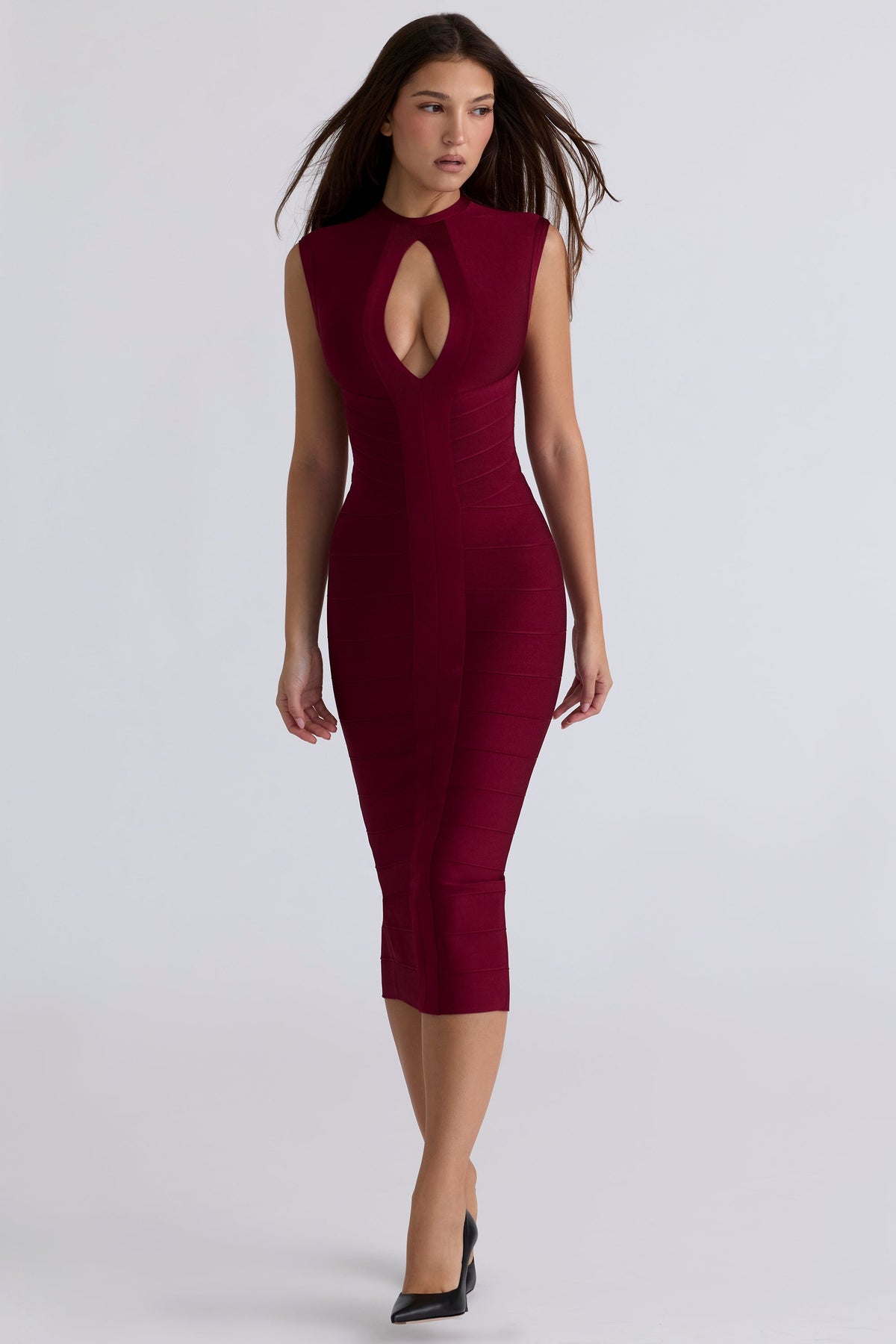 ruby bandage midi dress