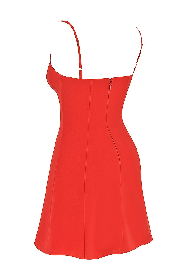 red mini dress